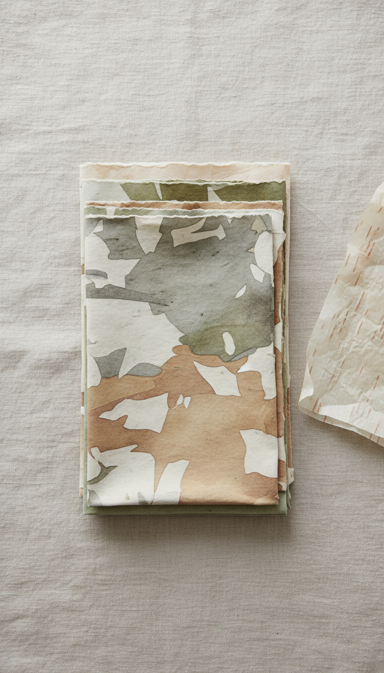 Birch Bark Cloth Napkin Set of Four