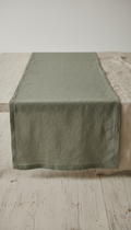 Moss Grey Rustic Table Runner