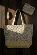 Flowers and Bees Bundle Tote, Personal Bag, Keychain
