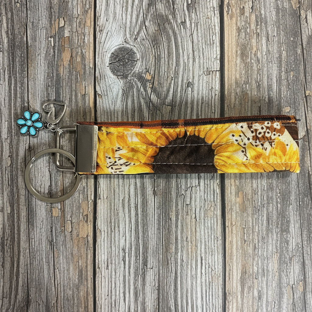 Sunflower Fields Keychain