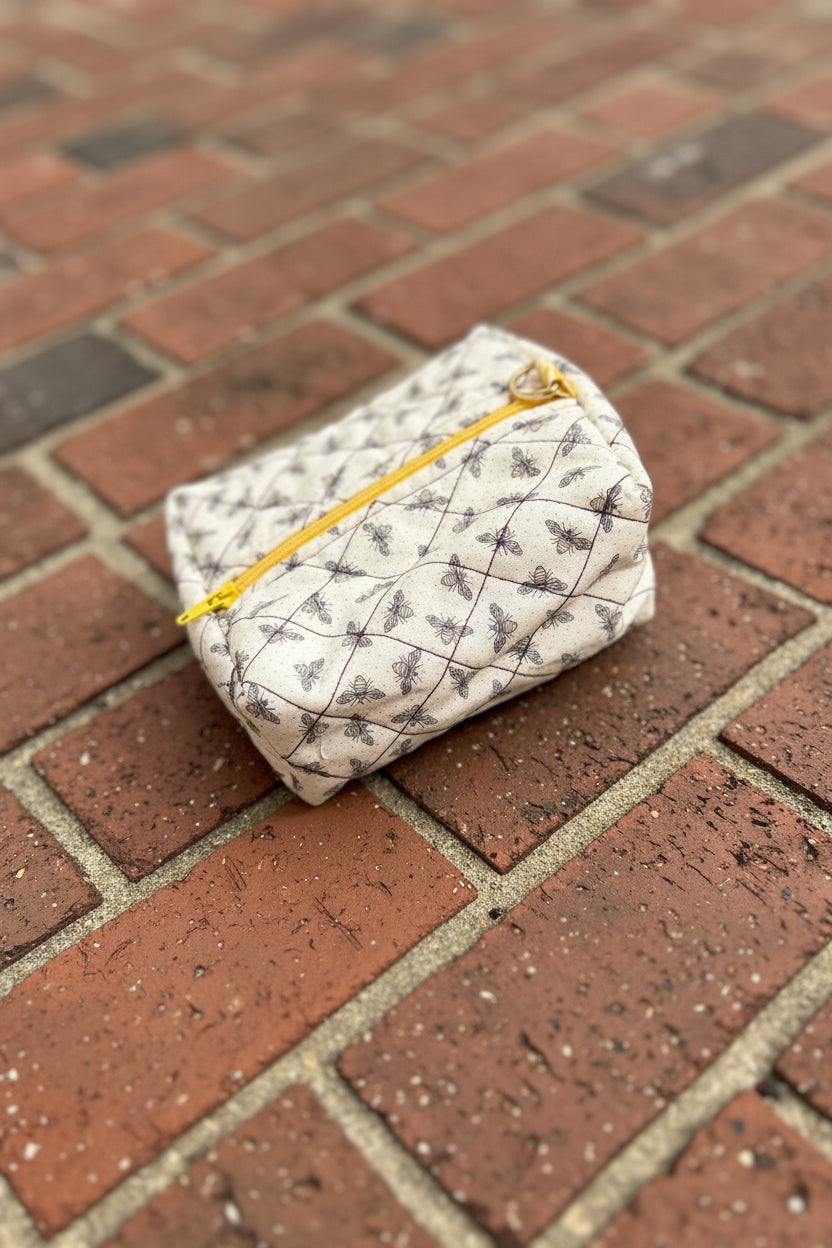 Flowers and Bees Bundle Tote, Personal Bag, Keychain